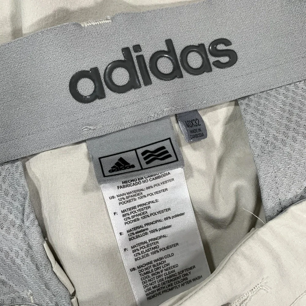 Adidas Golf Pants Mens 40x31* Beige Standard Outdoors Lightweight‎ Straight